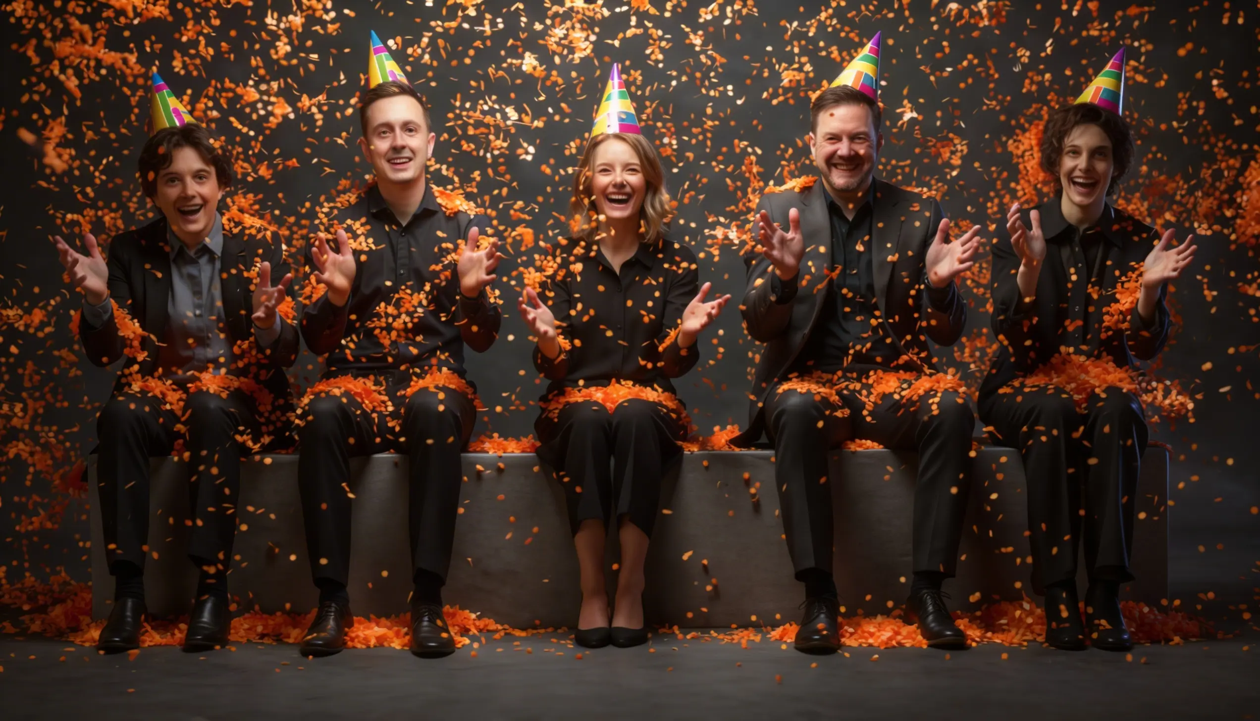 Graduates celebrate finishing the AI Mastery Bootcamp